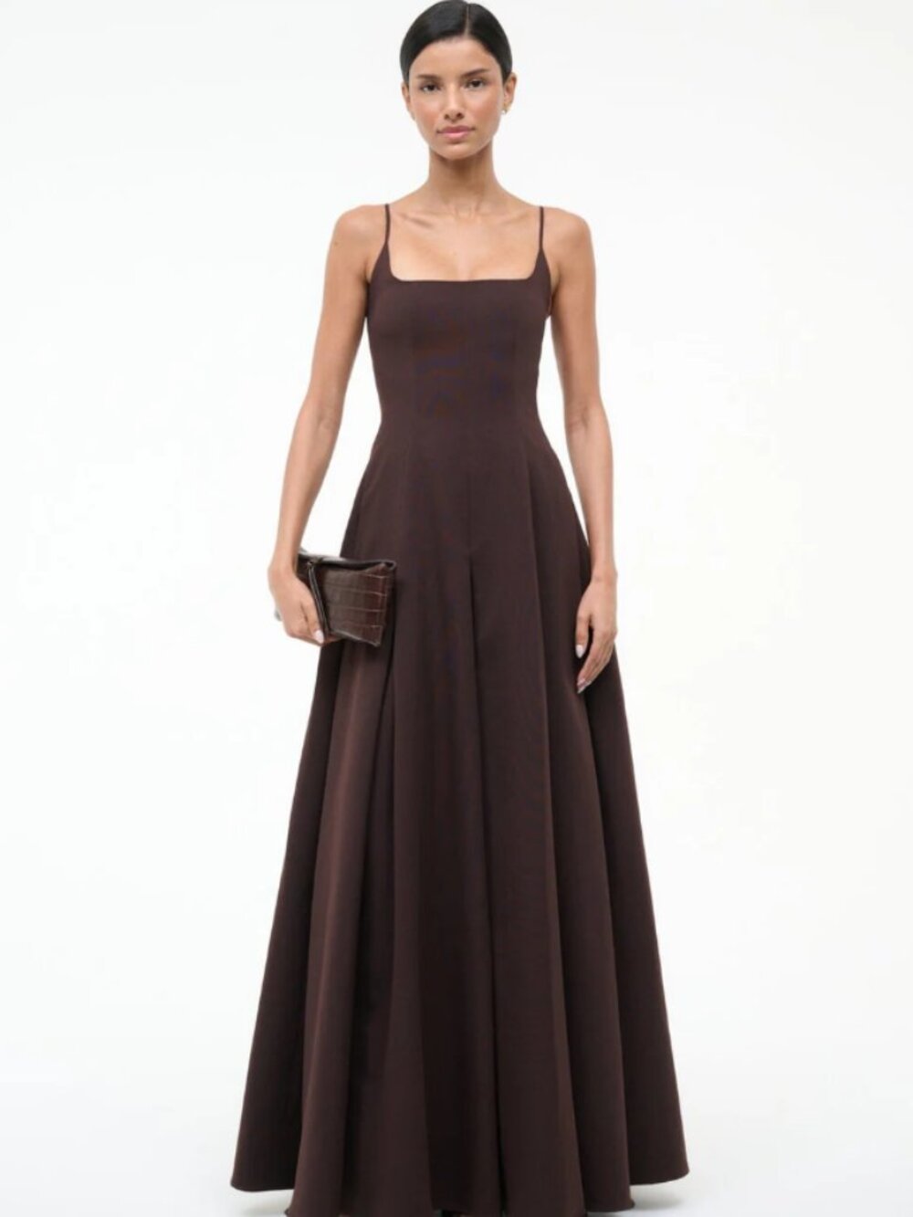 STAUD Joy Maxi Dress in Earth / Brown - Size 4 - Picture 11 of 11